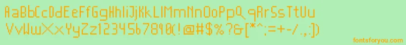 Mushroomfont2 Font – Orange Fonts on Green Background