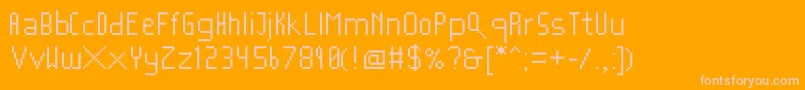 Mushroomfont2 Font – Pink Fonts on Orange Background