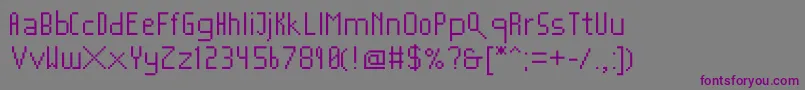 Mushroomfont2 Font – Purple Fonts on Gray Background