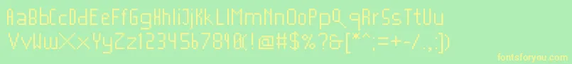 Mushroomfont2 Font – Yellow Fonts on Green Background