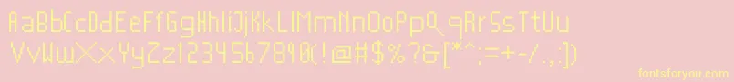 フォントMushroomfont2 – 黄色のフォント、ピンクの背景