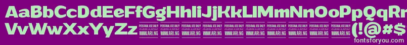 GrandiboldPersonalUse Font – Green Fonts on Purple Background