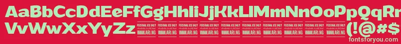 GrandiboldPersonalUse Font – Green Fonts on Red Background