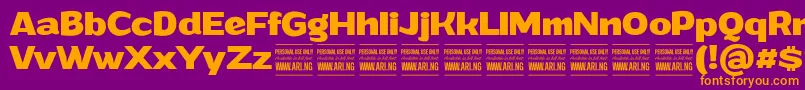 GrandiboldPersonalUse Font – Orange Fonts on Purple Background