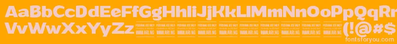 GrandiboldPersonalUse Font – Pink Fonts on Orange Background