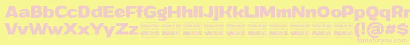 GrandiboldPersonalUse Font – Pink Fonts on Yellow Background