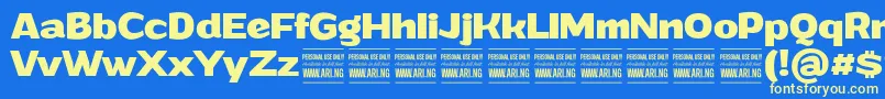 GrandiboldPersonalUse Font – Yellow Fonts on Blue Background