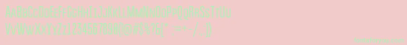 Bravosc Font – Green Fonts on Pink Background