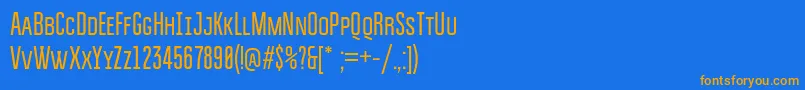 Bravosc Font – Orange Fonts on Blue Background