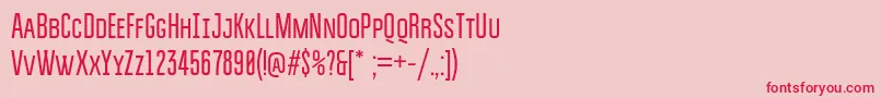 Bravosc Font – Red Fonts on Pink Background