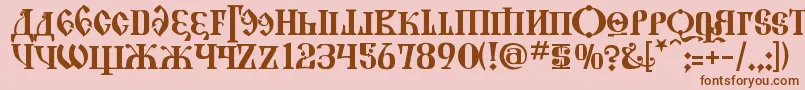 KremlinGrandDuke Font – Brown Fonts on Pink Background