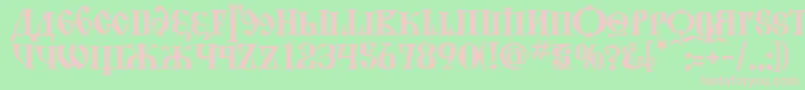 KremlinGrandDuke Font – Pink Fonts on Green Background