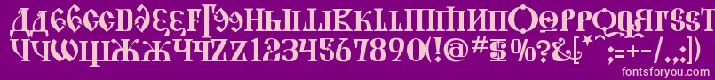 KremlinGrandDuke Font – Pink Fonts on Purple Background