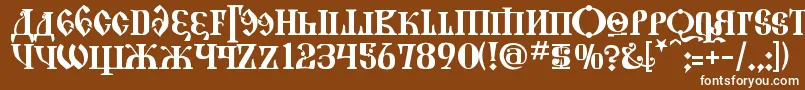 フォントKremlinGrandDuke – 茶色の背景に白い文字