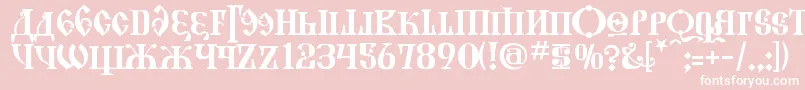 KremlinGrandDuke Font – White Fonts on Pink Background