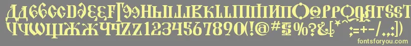 KremlinGrandDuke Font – Yellow Fonts on Gray Background