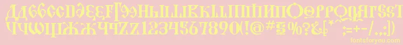 KremlinGrandDuke Font – Yellow Fonts on Pink Background