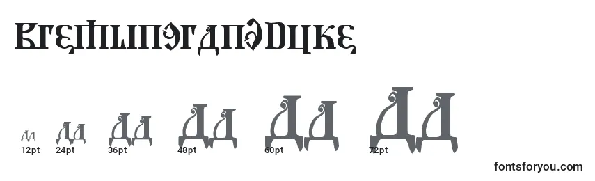 KremlinGrandDuke Font Sizes