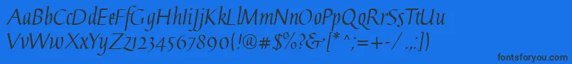GaiusLtRegular Font – Black Fonts on Blue Background