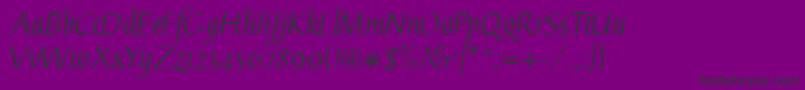フォントGaiusLtRegular – 紫の背景に黒い文字