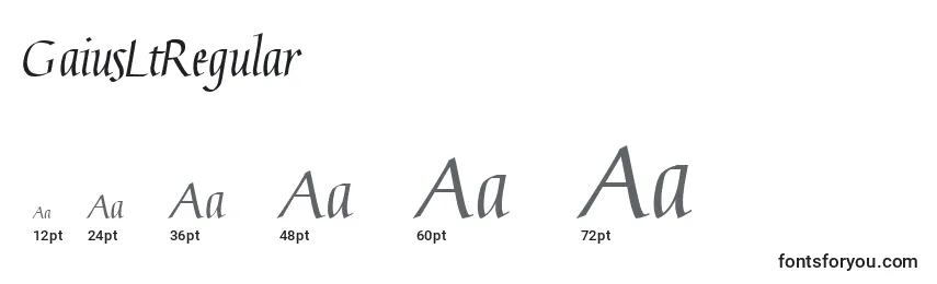 GaiusLtRegular Font Sizes
