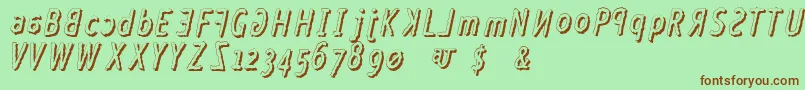 Crazycock Font – Brown Fonts on Green Background