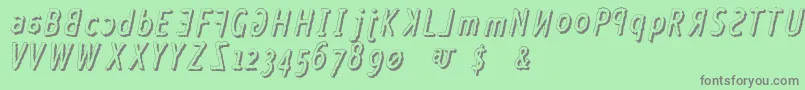 Crazycock Font – Gray Fonts on Green Background