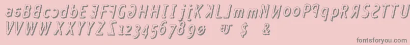 Crazycock-Schriftart – Graue Schriften auf rosa Hintergrund