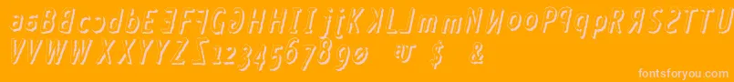 Crazycock Font – Pink Fonts on Orange Background