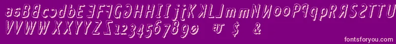 Crazycock Font – Pink Fonts on Purple Background