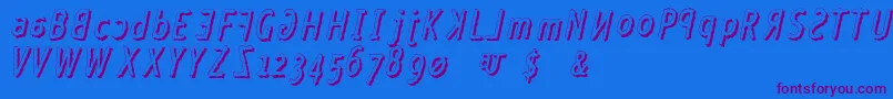 Crazycock Font – Purple Fonts on Blue Background