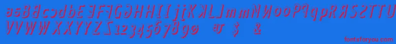 Crazycock Font – Red Fonts on Blue Background