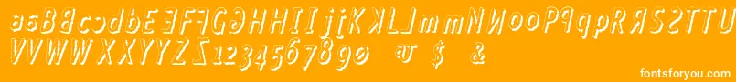 Crazycock Font – White Fonts on Orange Background