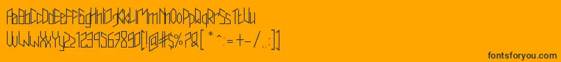 Trianzulvex-Schriftart – Schwarze Schriften auf orangefarbenem Hintergrund
