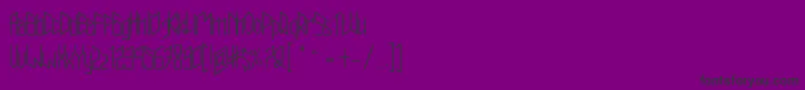 フォントTrianzulvex – 紫の背景に黒い文字