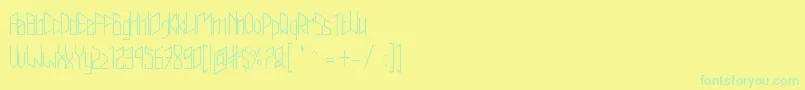Trianzulvex-fontti – vihreät fontit keltaisella taustalla