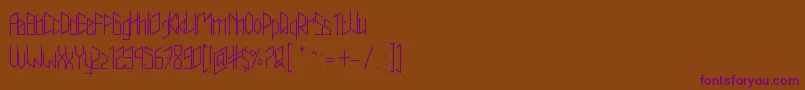 Шрифт Trianzulvex – фиолетовые шрифты на коричневом фоне