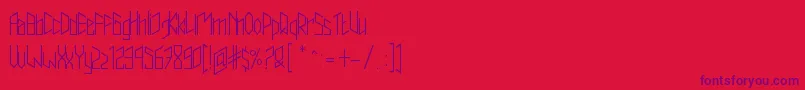 Trianzulvex Font – Purple Fonts on Red Background