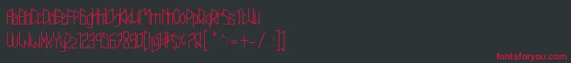 Trianzulvex Font – Red Fonts on Black Background