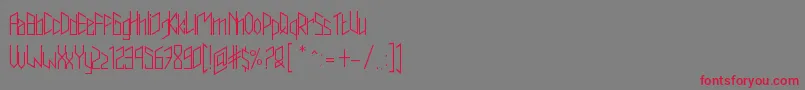 Trianzulvex Font – Red Fonts on Gray Background