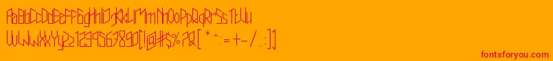 Trianzulvex Font – Red Fonts on Orange Background
