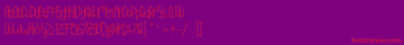 Trianzulvex-Schriftart – Rote Schriften auf violettem Hintergrund