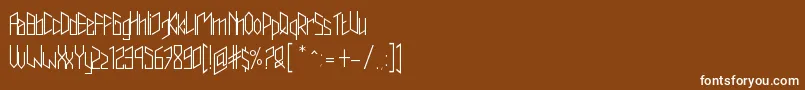 Trianzulvex Font – White Fonts on Brown Background