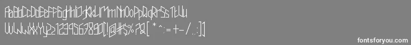 フォントTrianzulvex – 灰色の背景に白い文字