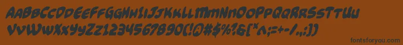 Funnypagescondital Font – Black Fonts on Brown Background