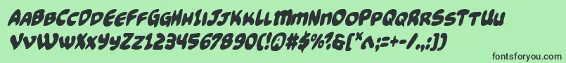 Funnypagescondital Font – Black Fonts on Green Background