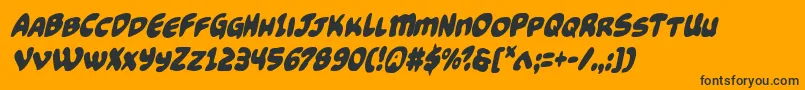 Funnypagescondital Font – Black Fonts on Orange Background