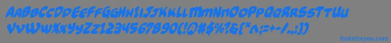 Funnypagescondital Font – Blue Fonts on Gray Background