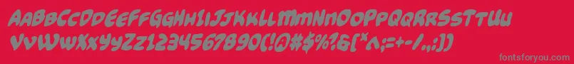Funnypagescondital Font – Gray Fonts on Red Background