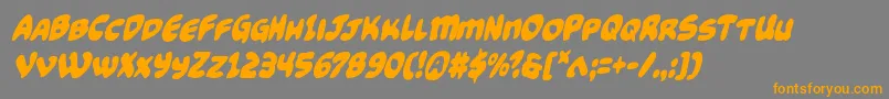 Funnypagescondital Font – Orange Fonts on Gray Background